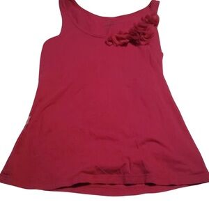 Old Navy Women's Pink Tank Top with Floral Accent